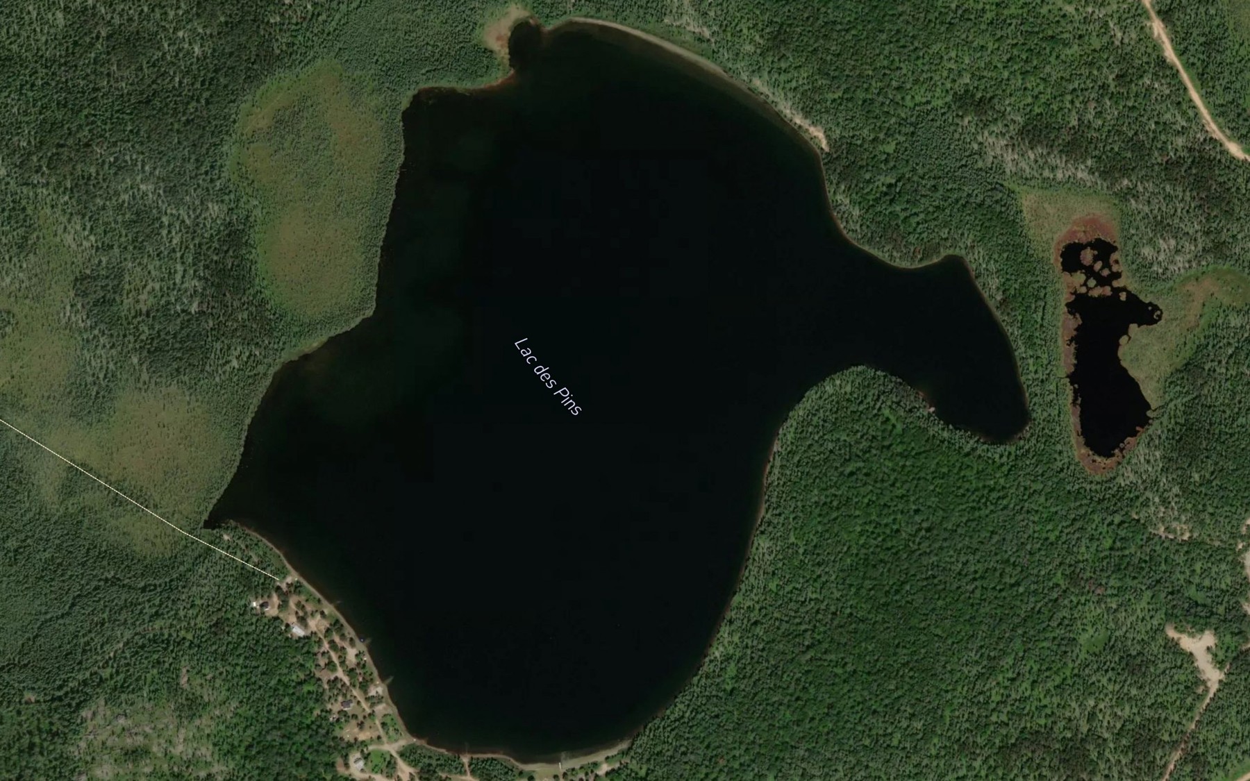 Satellite map of the Lac des Pins