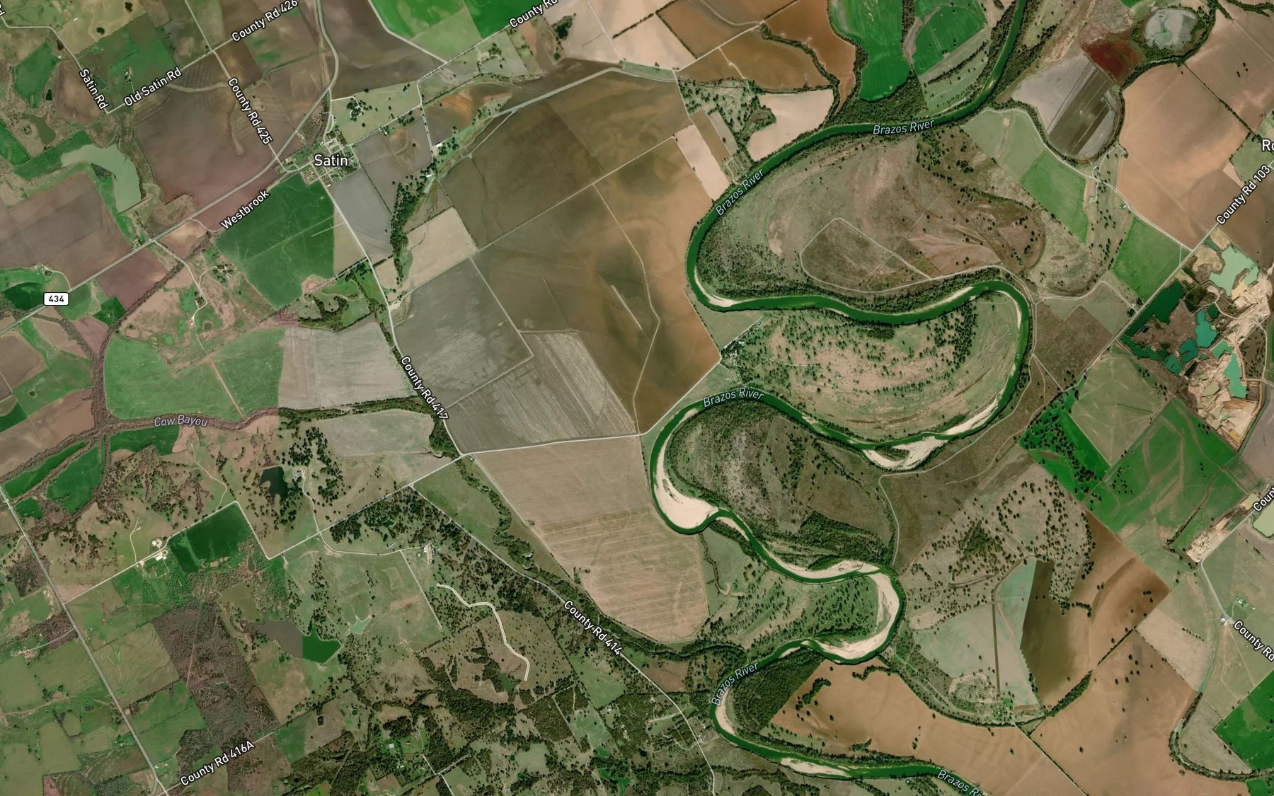 Satellite map of the Red Ditch