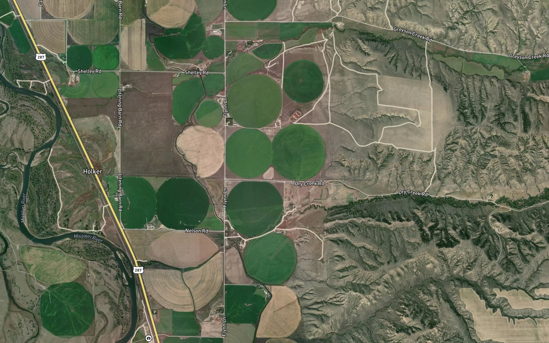Satellite map of the Fairchild Ditch