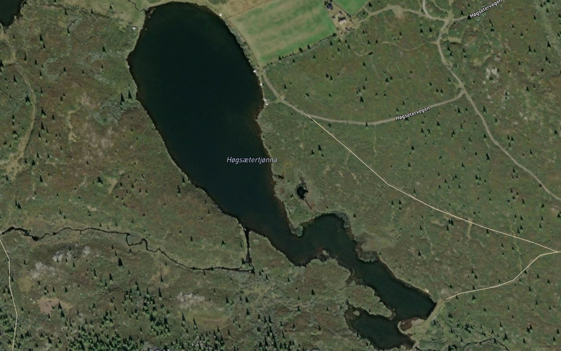 Satellite map of the Hogsaetertjorna