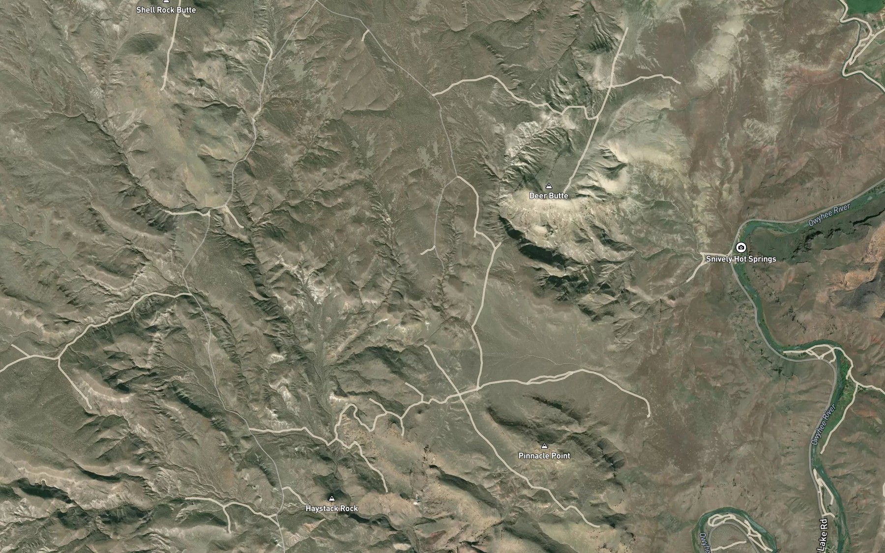 Satellite map of the Deer Butte Spring