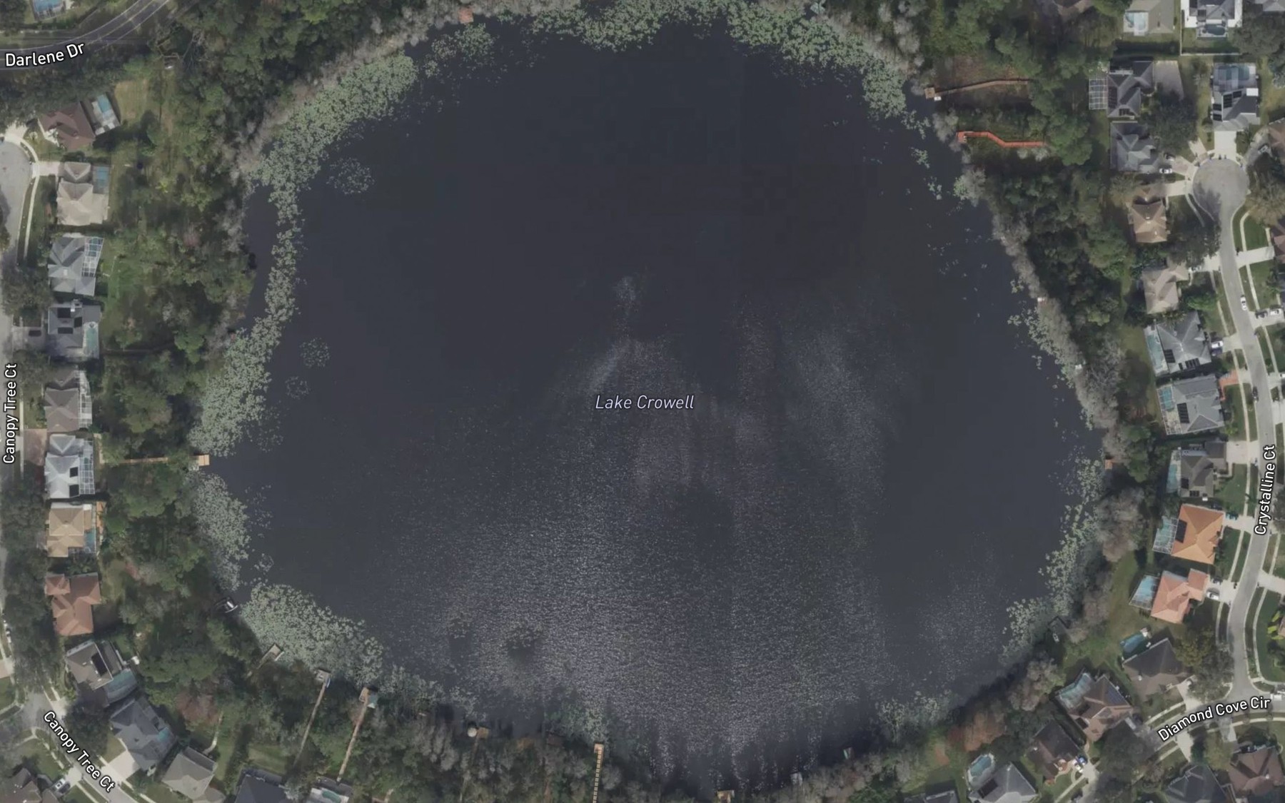 Satellite map of the Lake Crowell