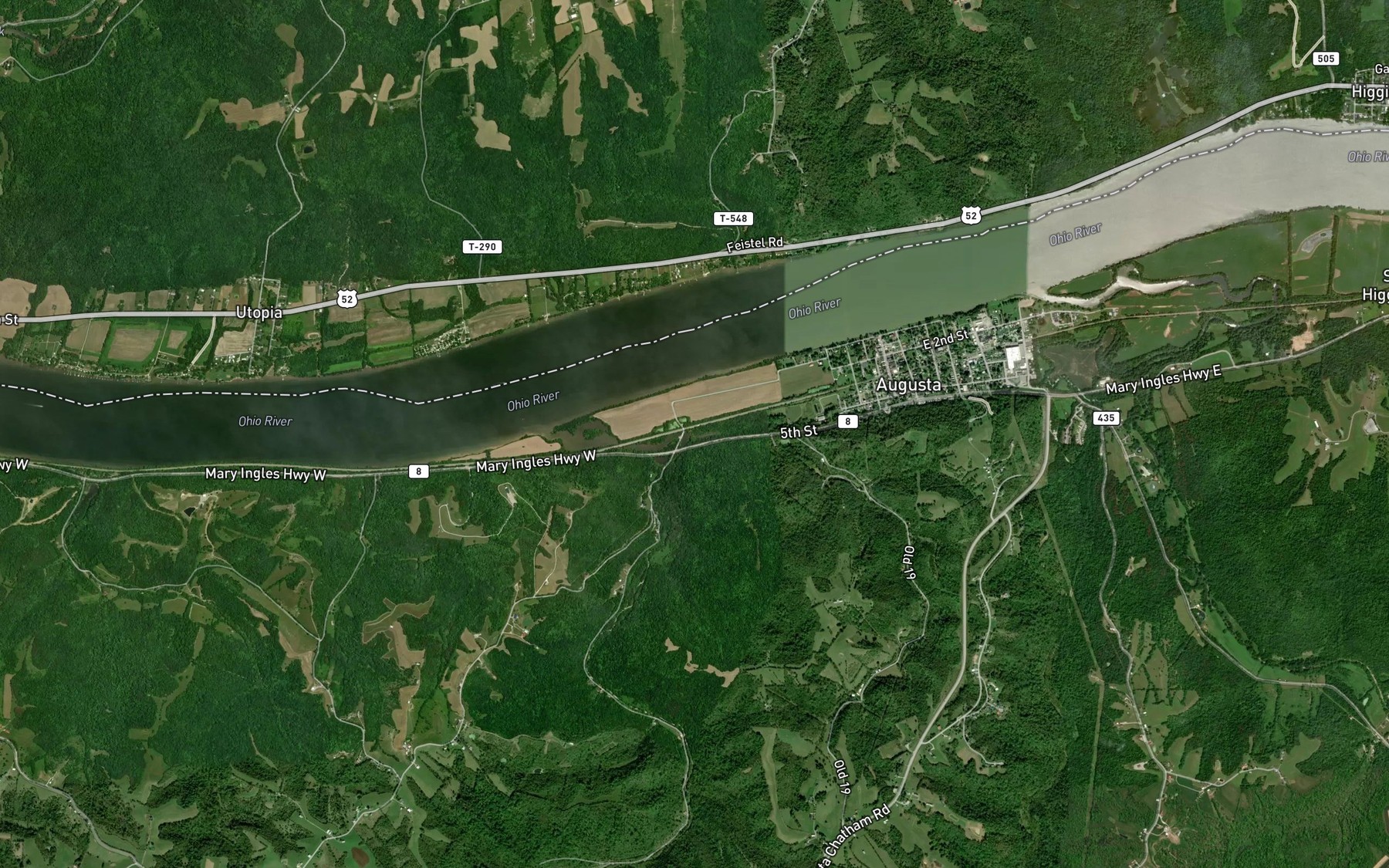 Satellite map of the Little Turtle Creek