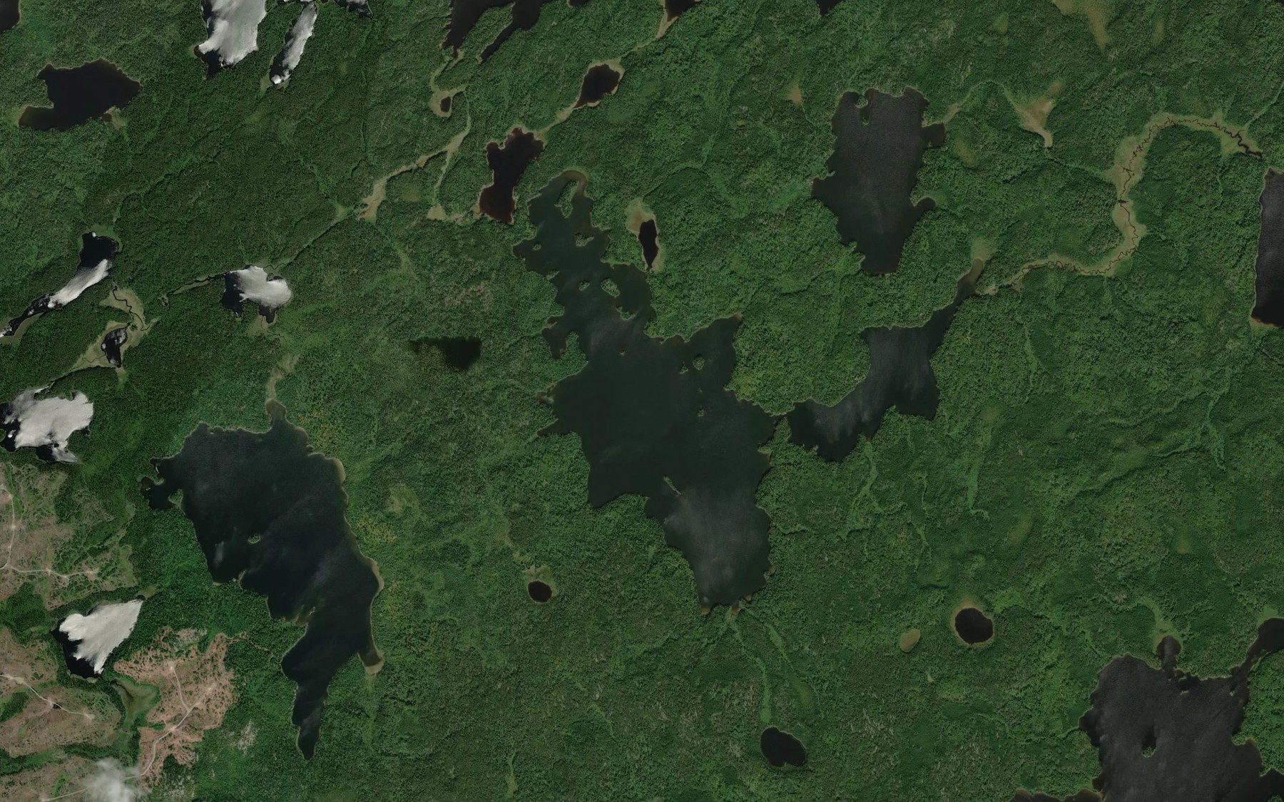 Satellite map of the Honeywell Lake