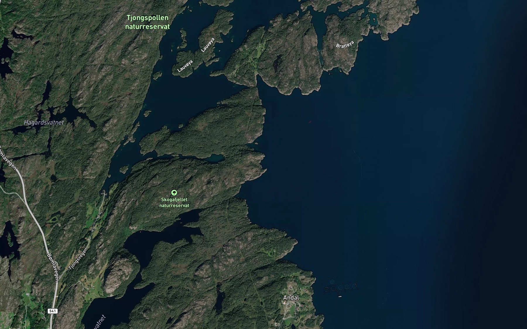 Satellite map of the Gulnakkevika