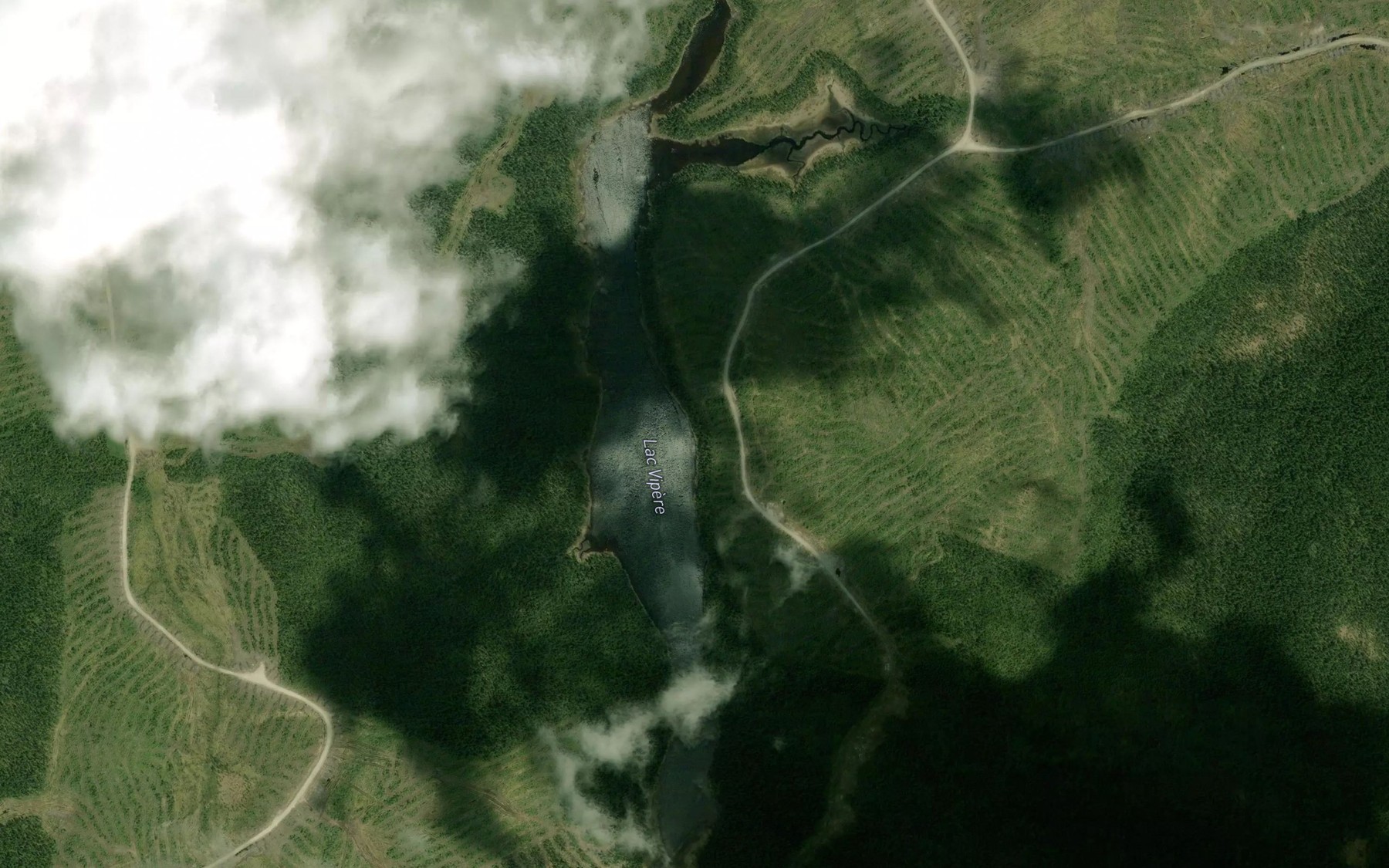 Satellite map of the Lac Vipere