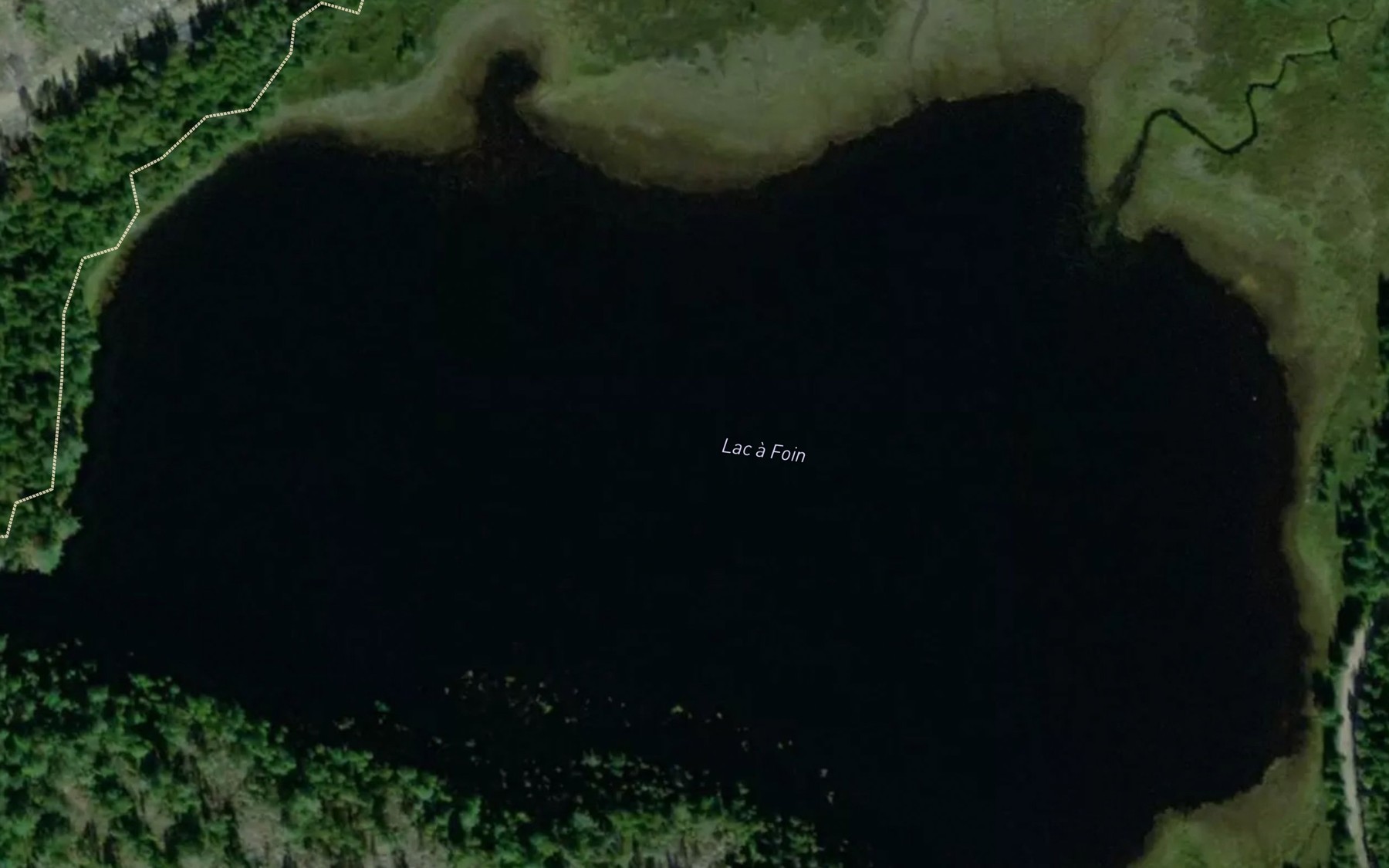 Satellite map of the Lac a Foin
