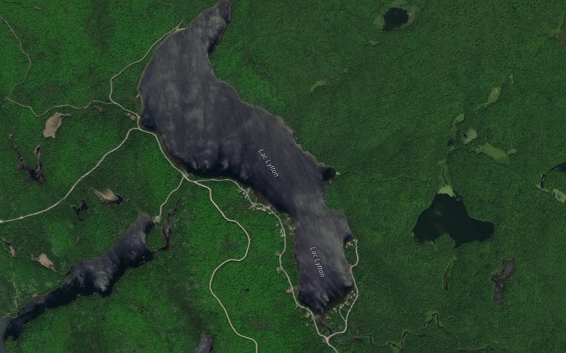 Satellite map of the Lac Lytton