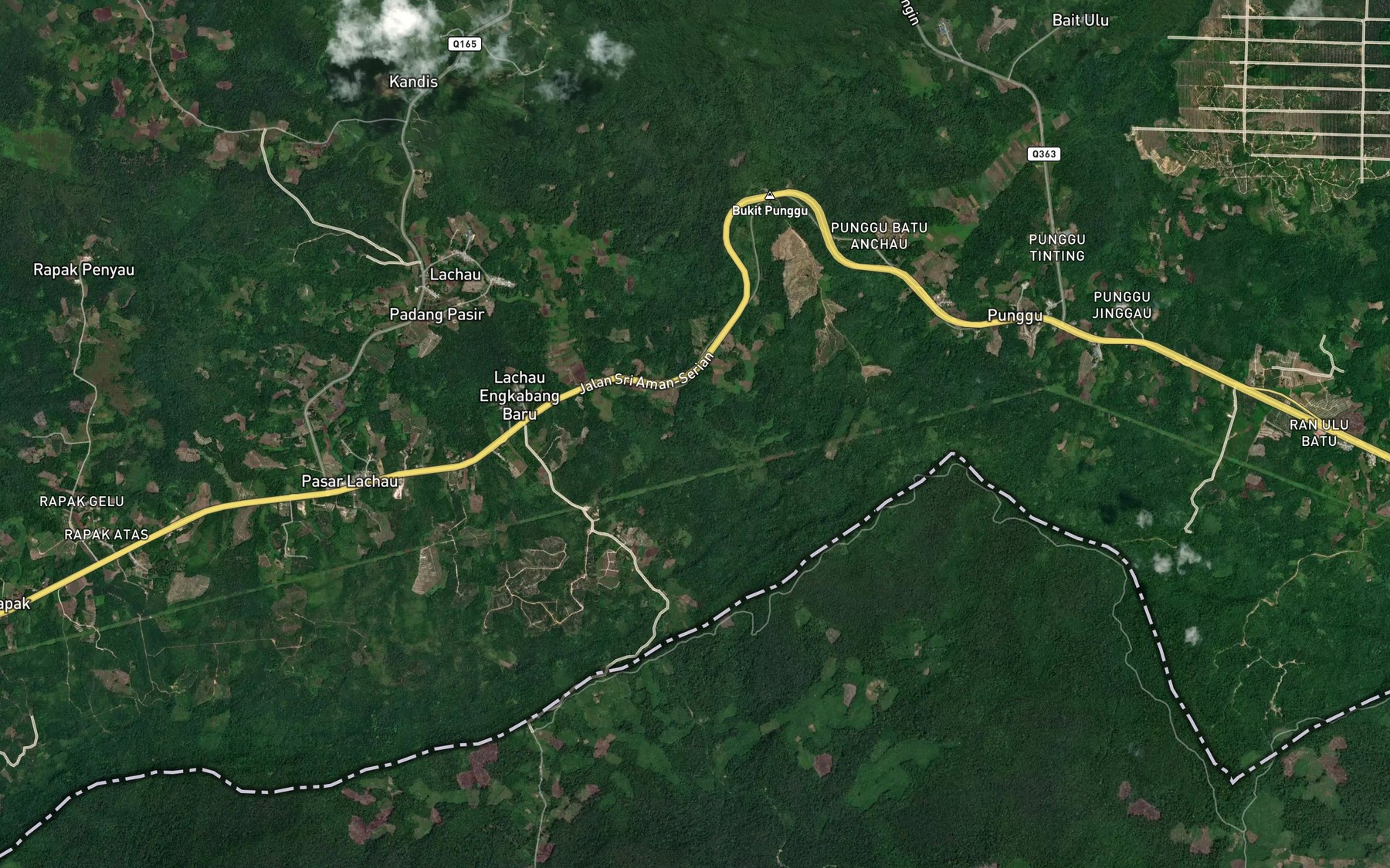 Satellite map of the Sungai Batu Kudei