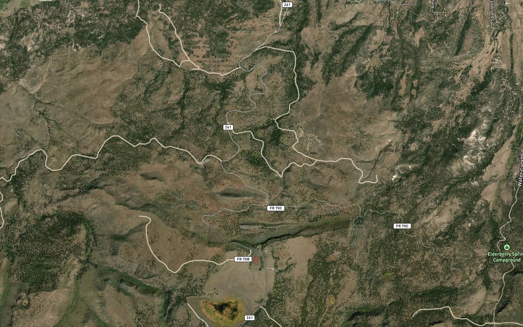 Satellite map of the Grapevine Spring