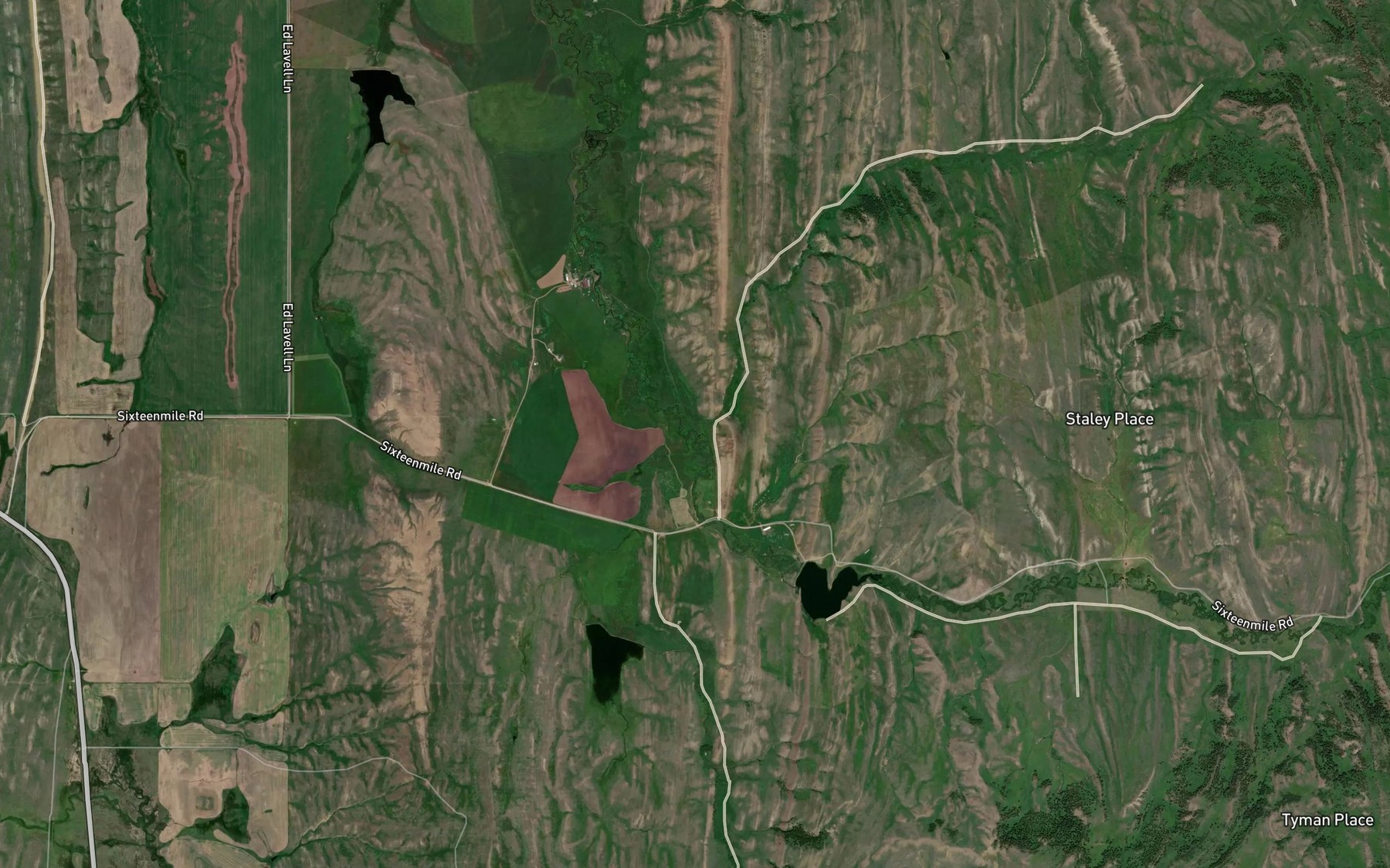 Satellite map of the Canyon Creek
