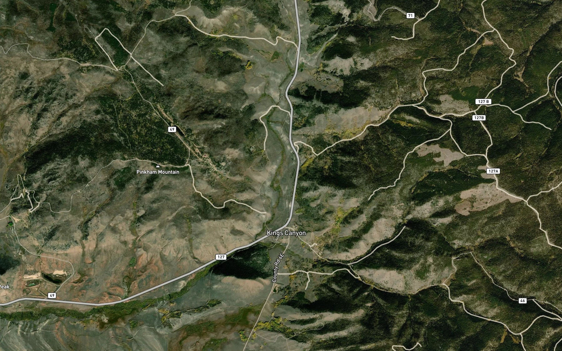 Satellite map of the Clayton Rich Ditch