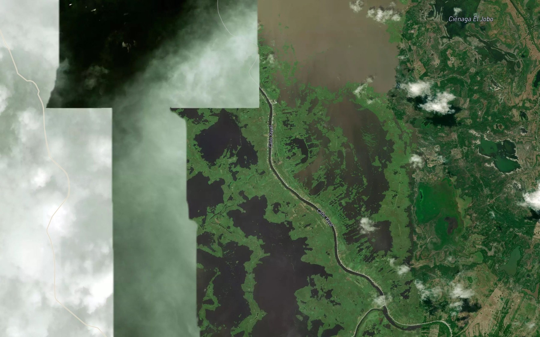 Satellite map of the Cano Yayal