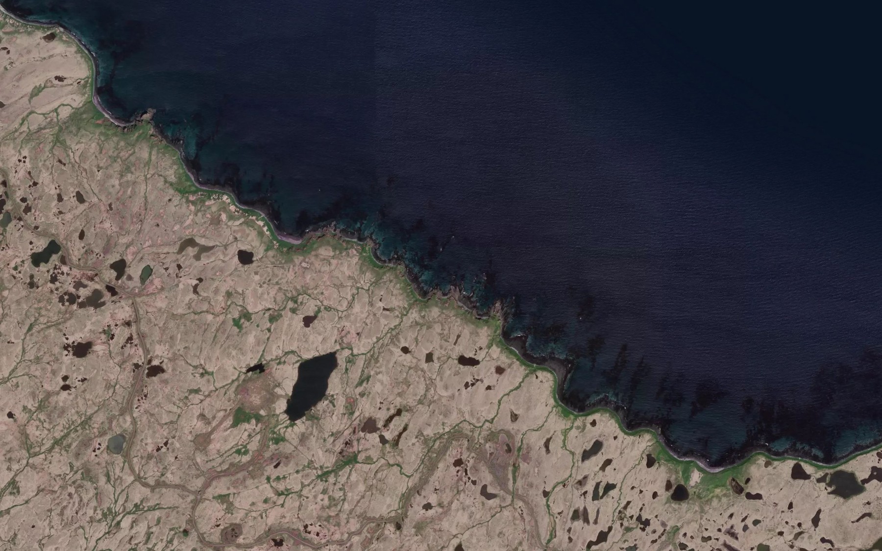 Satellite map of the White Alice Creek