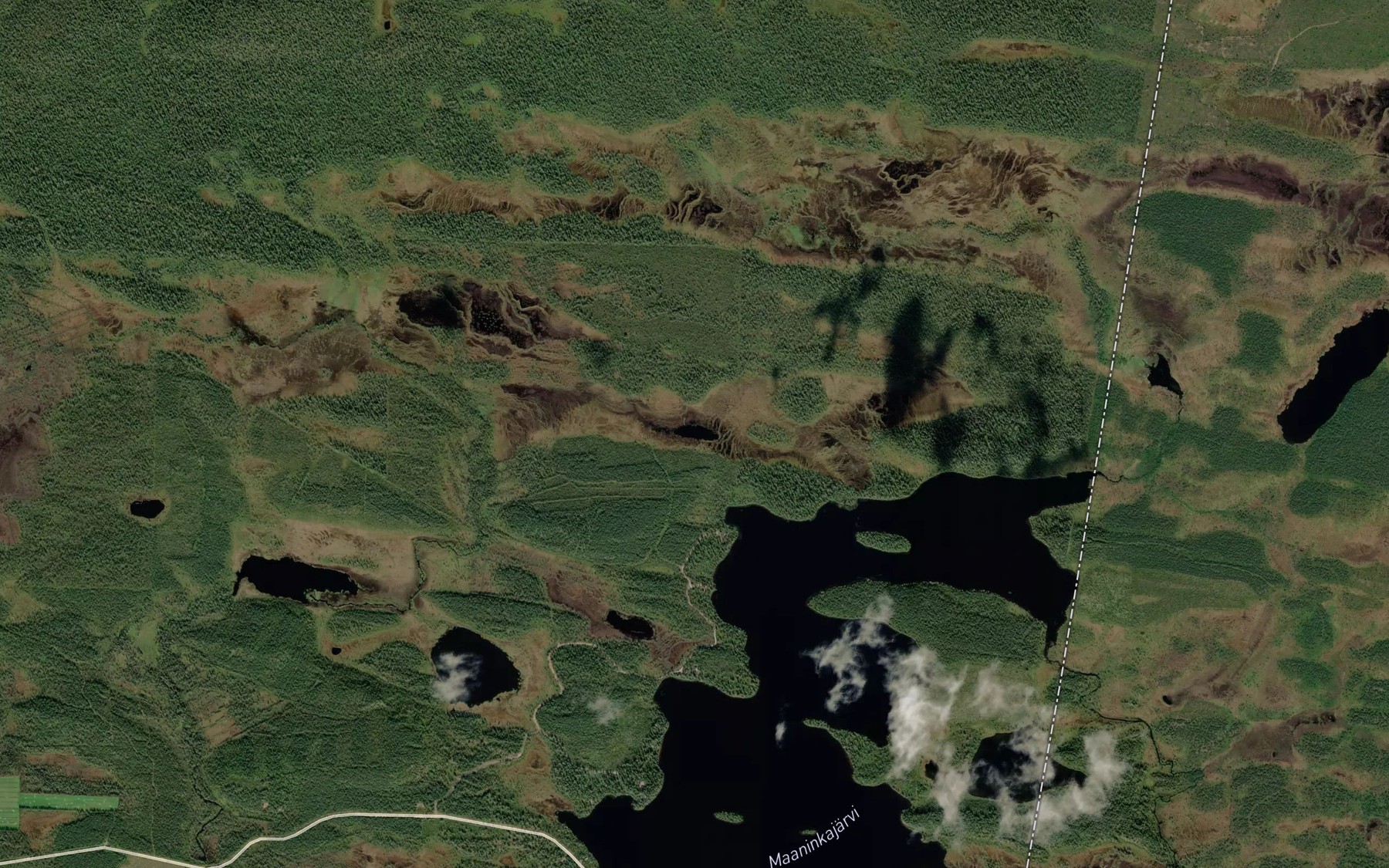Satellite map of the Mustanahontauslampi