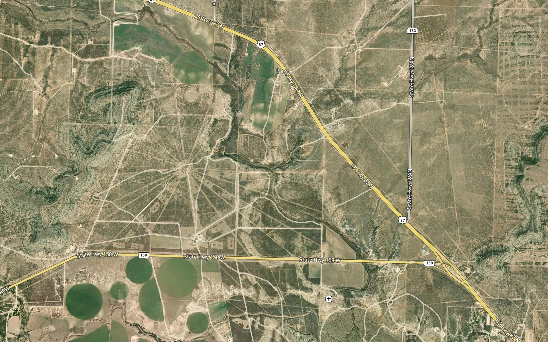 Satellite map of the Chalk Creek