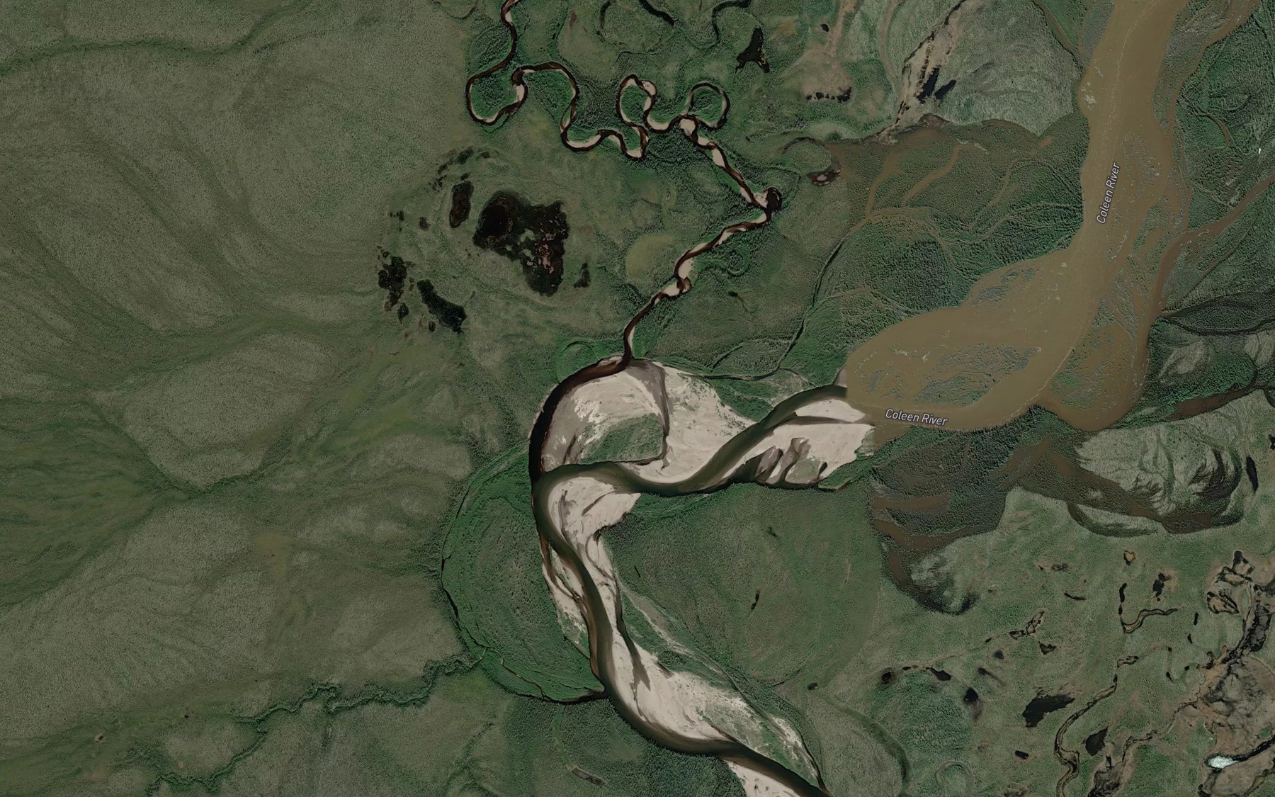 Satellite map of the Pass Creek