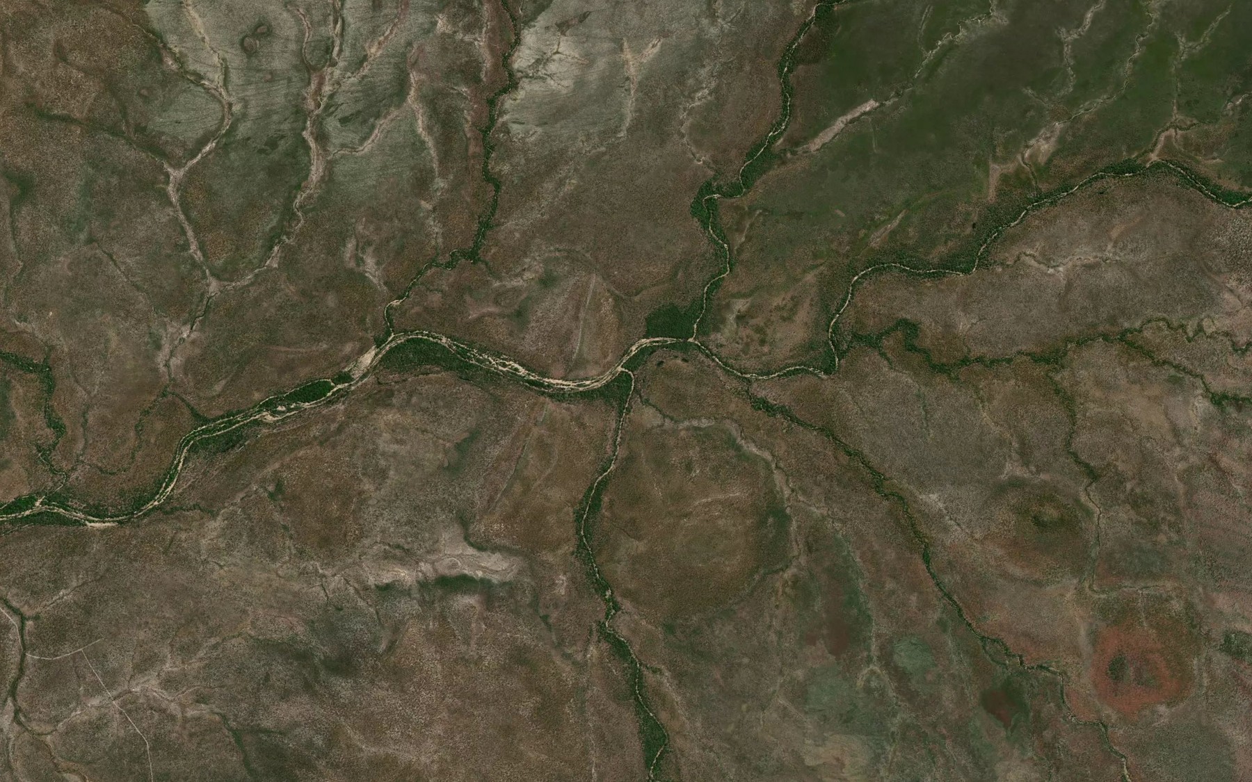 Satellite map of the Attack Creek