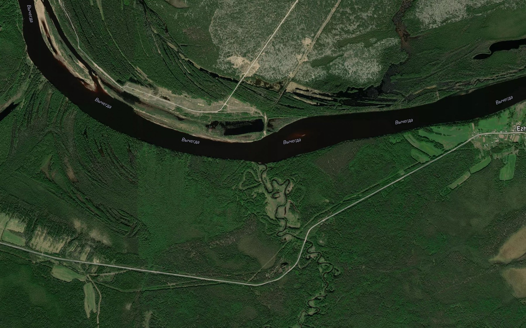 Satellite map of the Yezhel