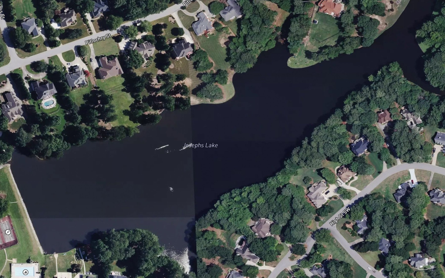 Satellite map of the Josephs Lake