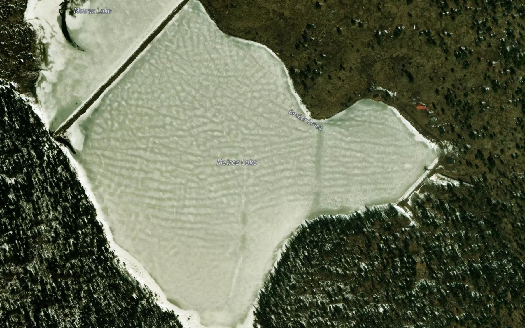 Satellite map of the Metroz Reservoir