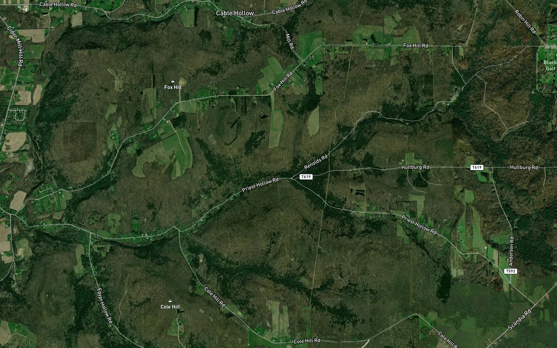 Satellite map of the Reynolds Run