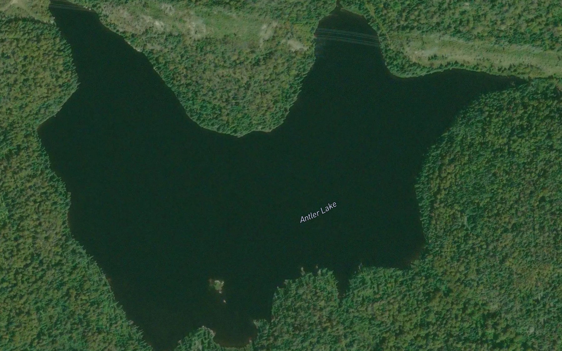 Satellite map of the Antler Lake