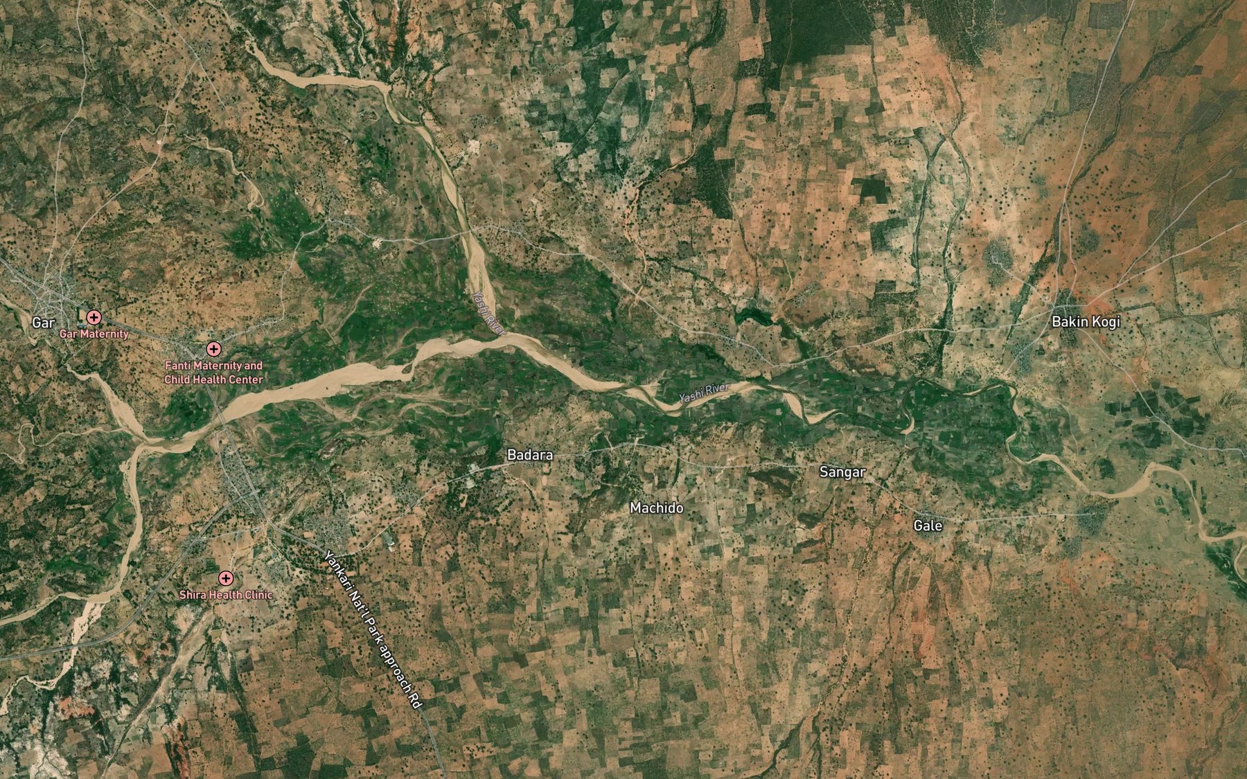 Satellite map of the Kafi