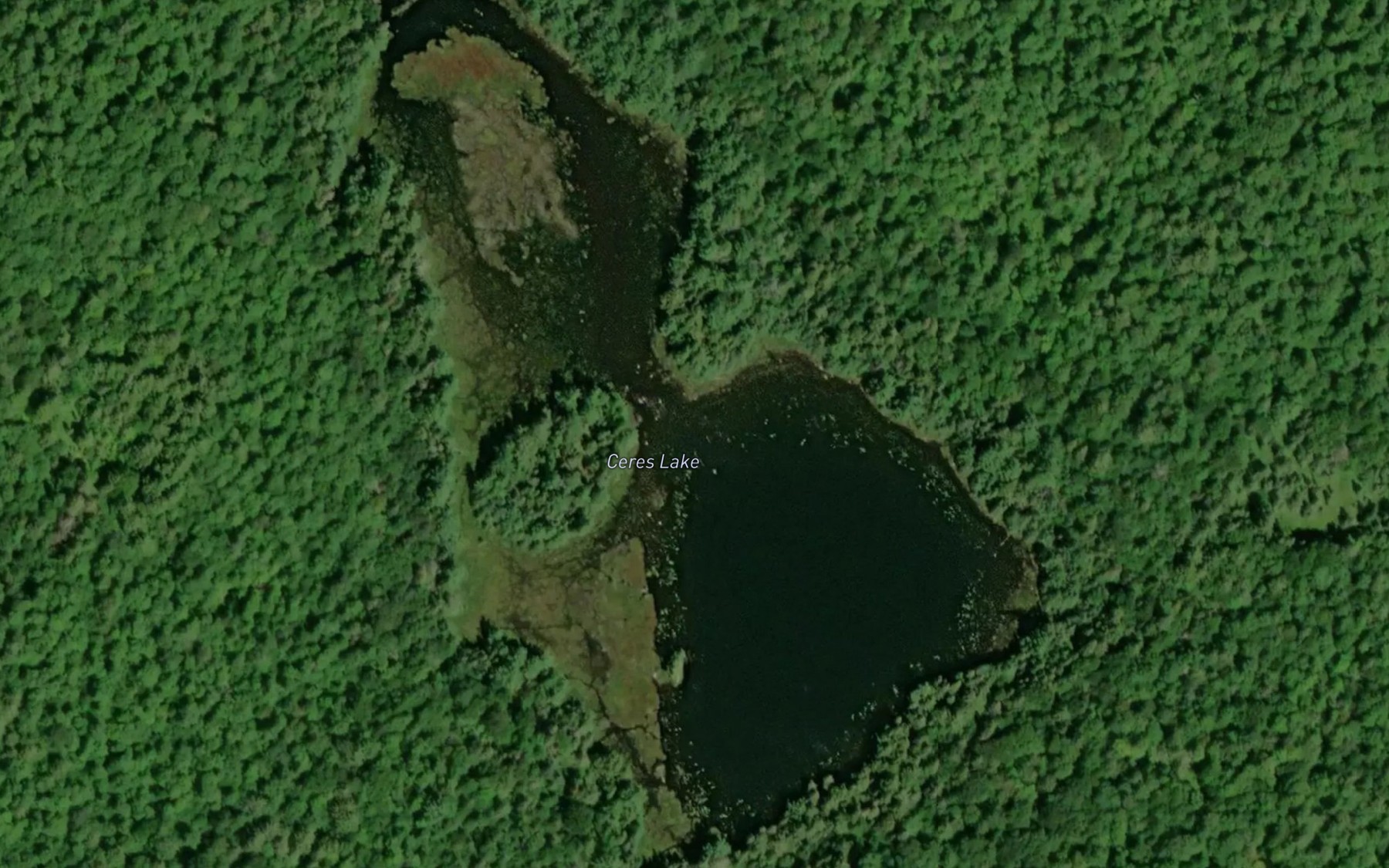 Satellite map of the Ceres Lake
