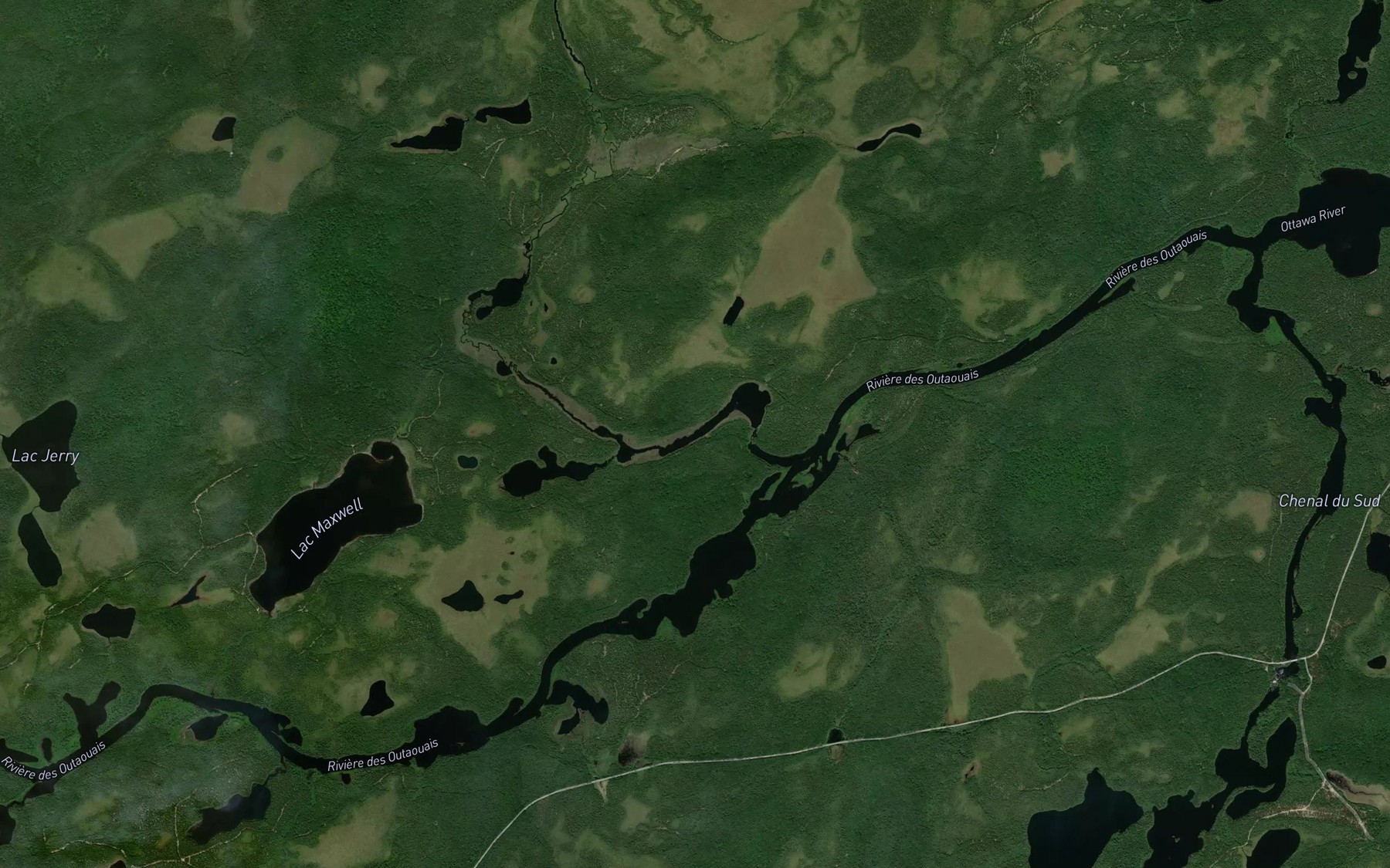 Satellite map of the Lac Van Ammon