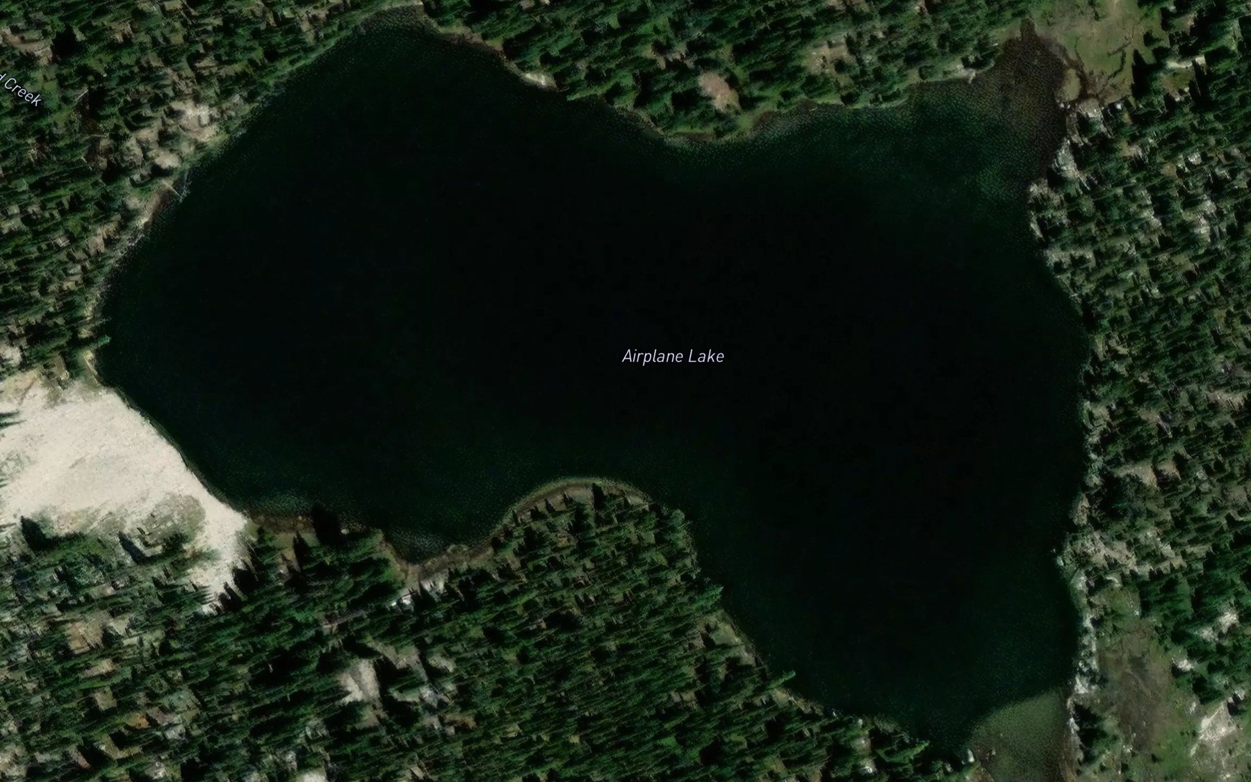 Satellite map of the Airplane Lake