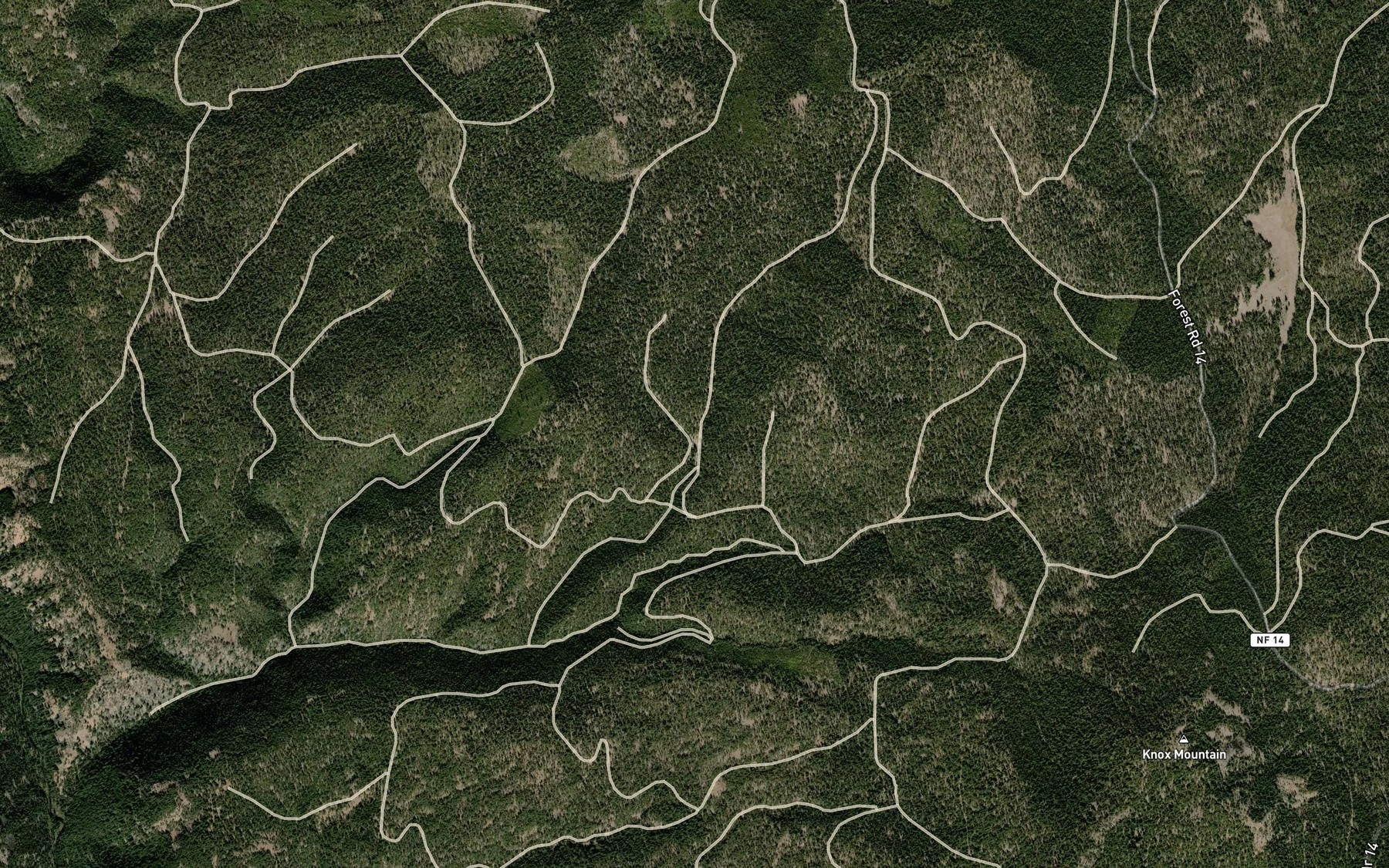 Satellite map of the Bear Spring