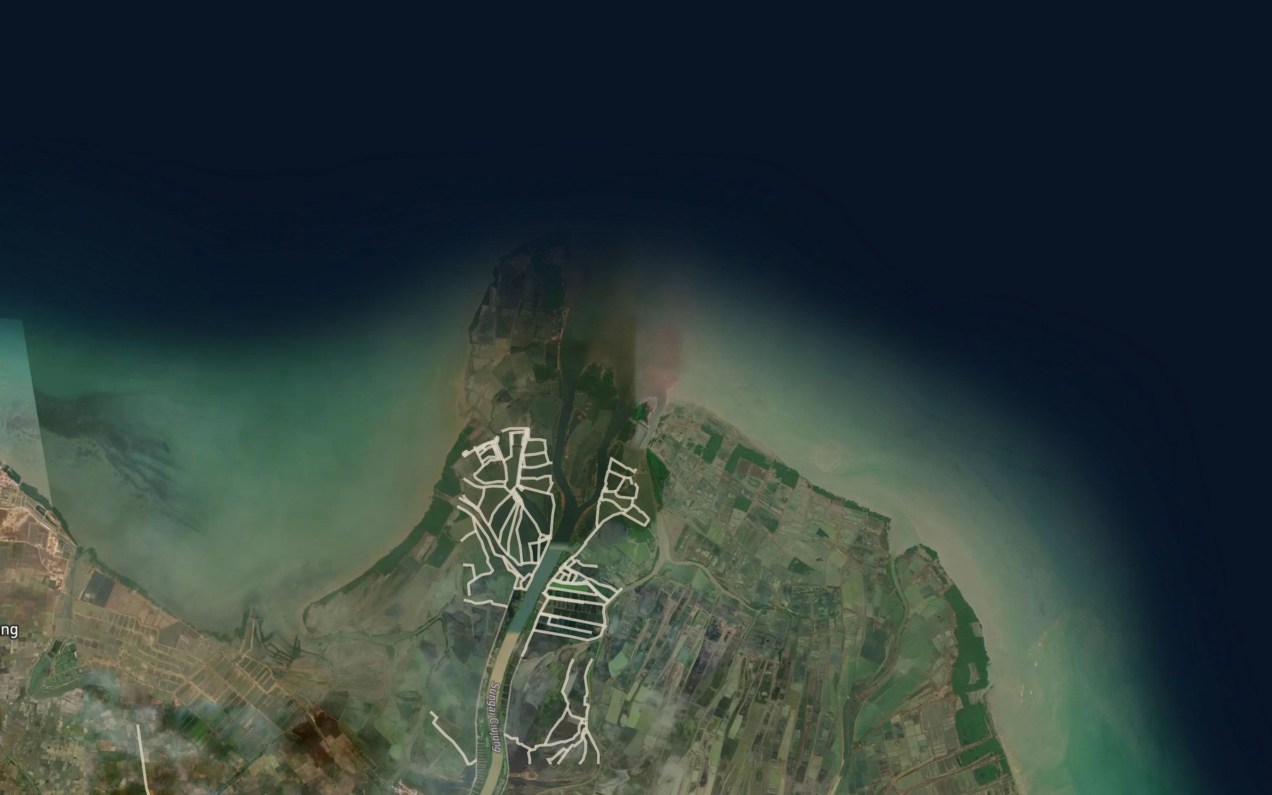 Satellite map of the Muara Ciujung