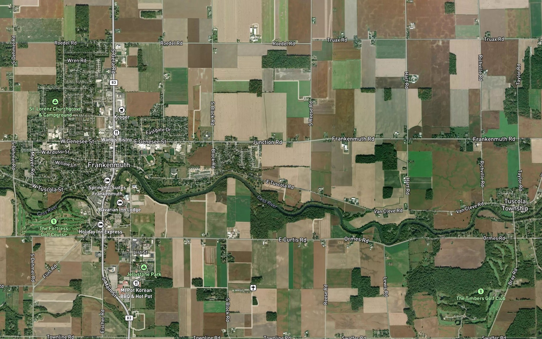 Satellite map of the Galsterer Drain