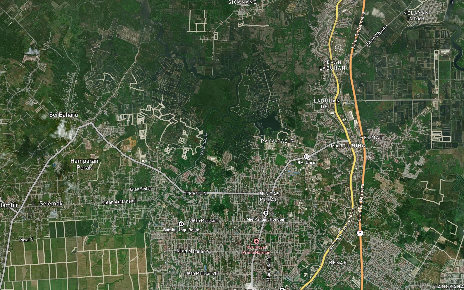 Satellite map of the Sei Bedera