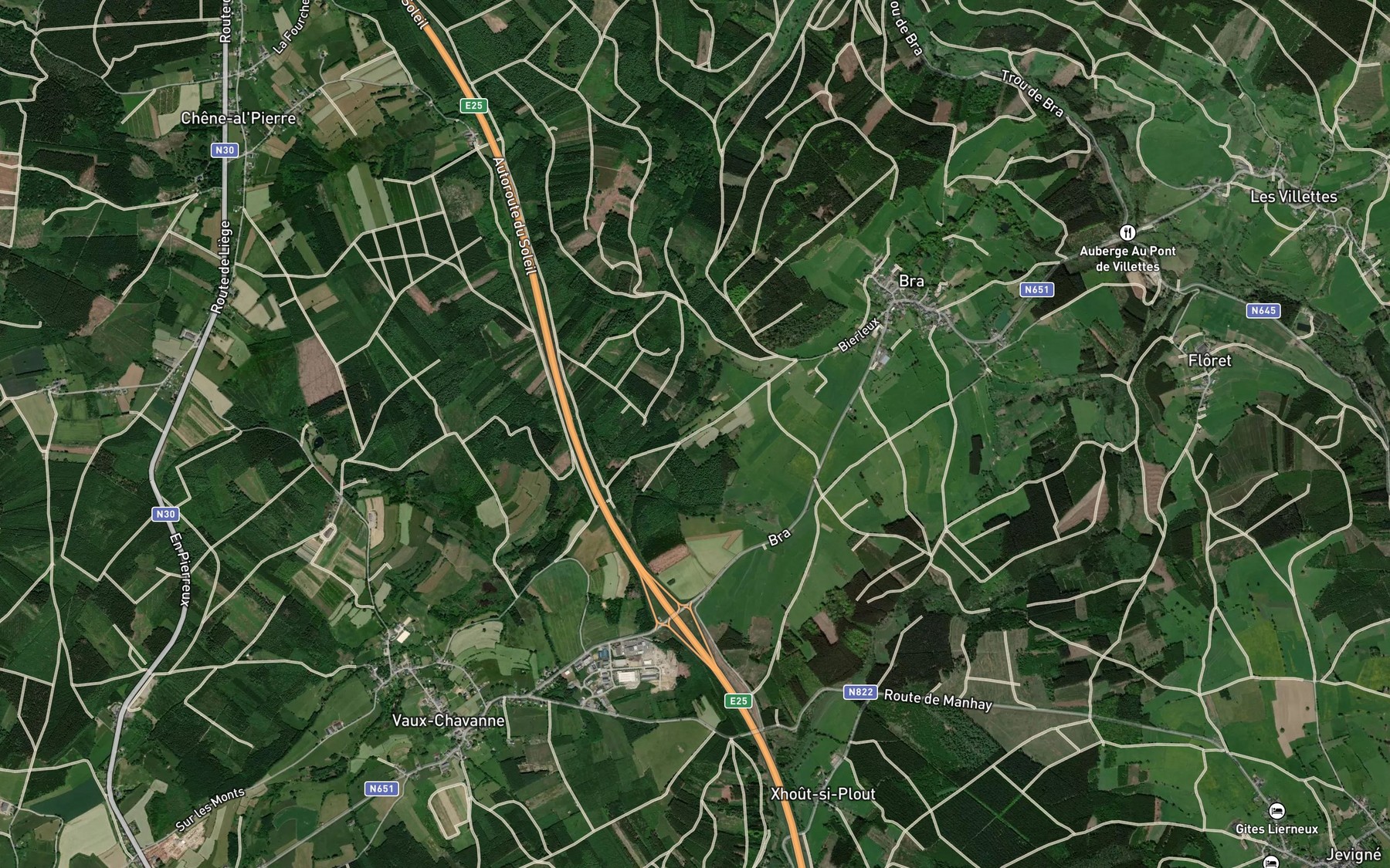Satellite map of the Chavanne