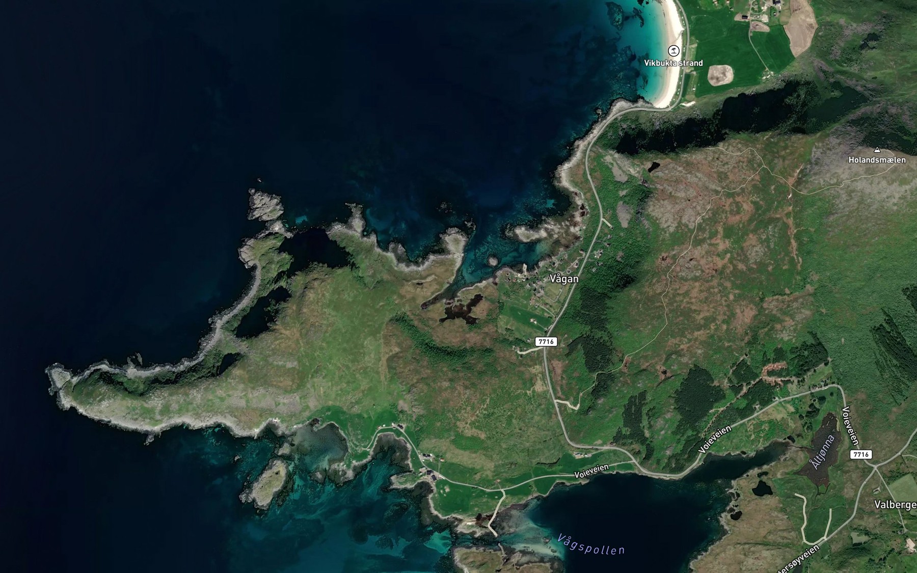 Satellite map of the Langvagen
