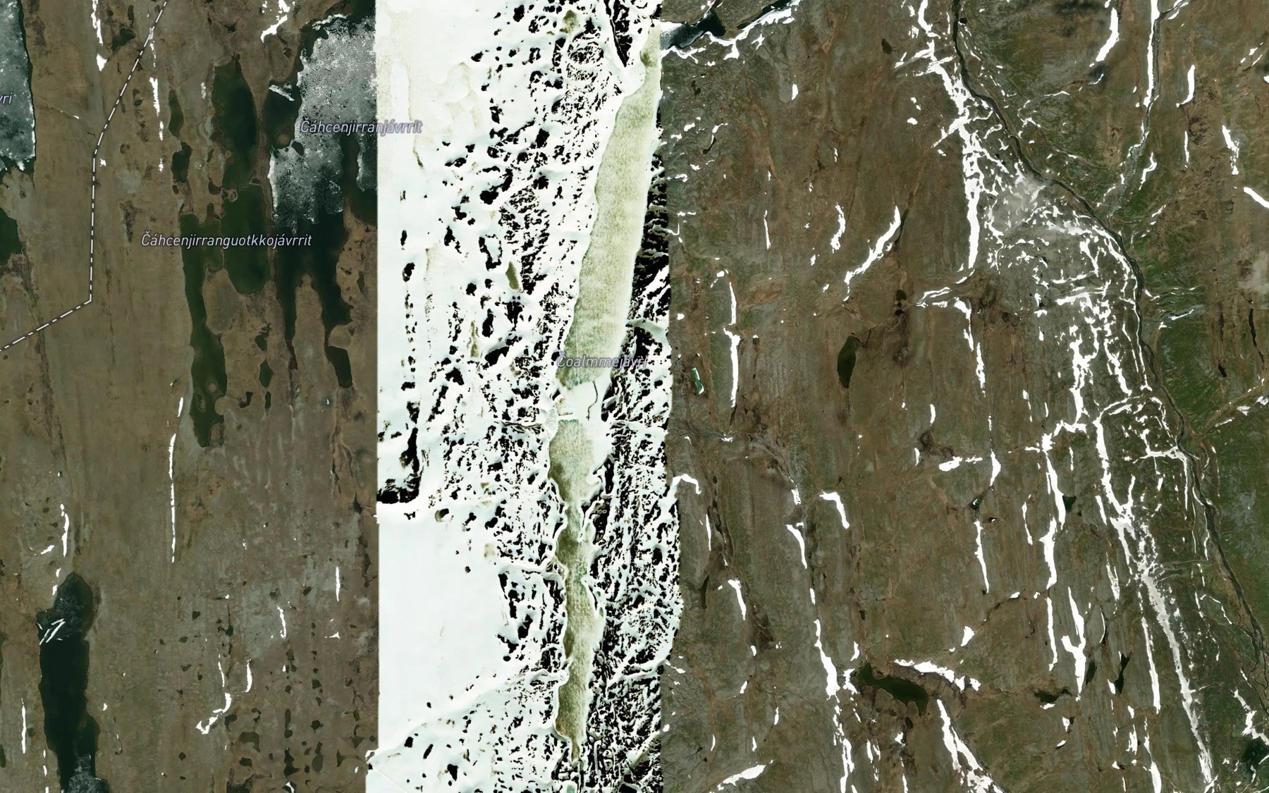Satellite map of the Coalbmejavri