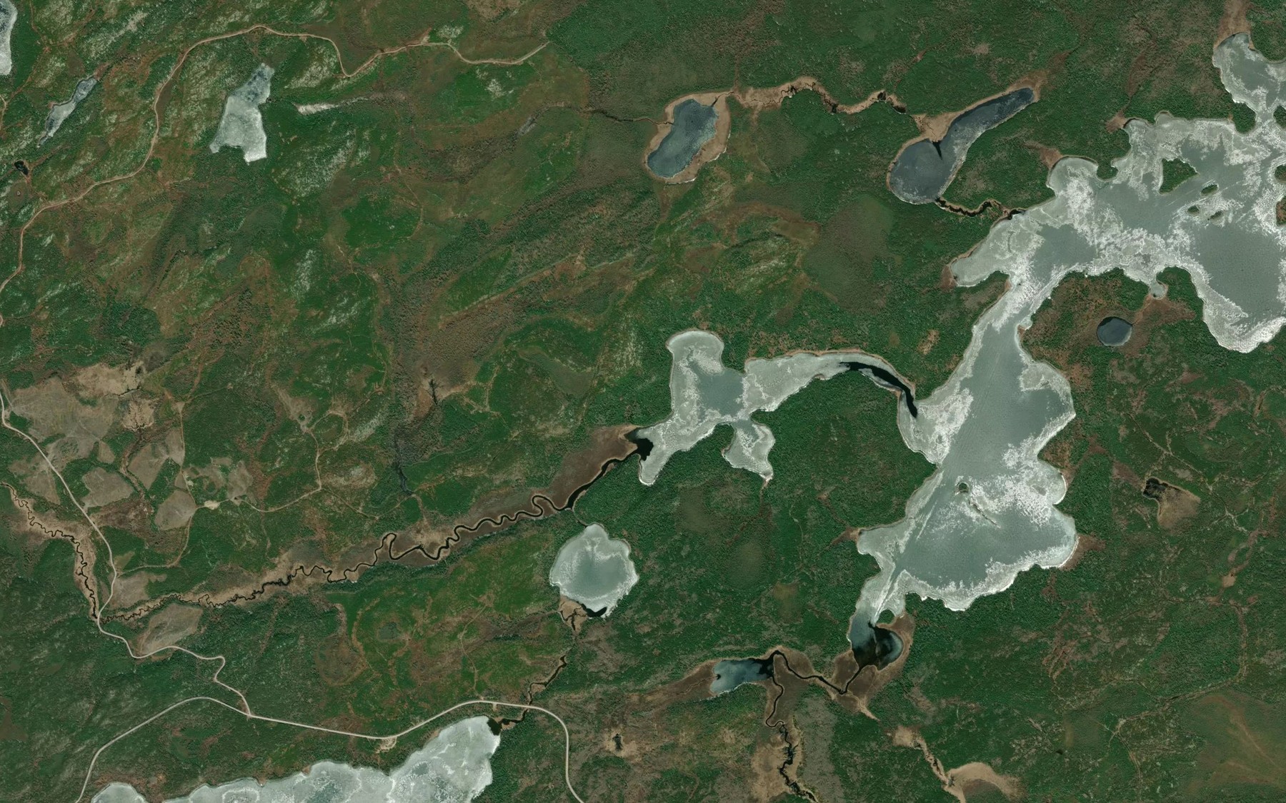 Satellite map of the Alford Creek