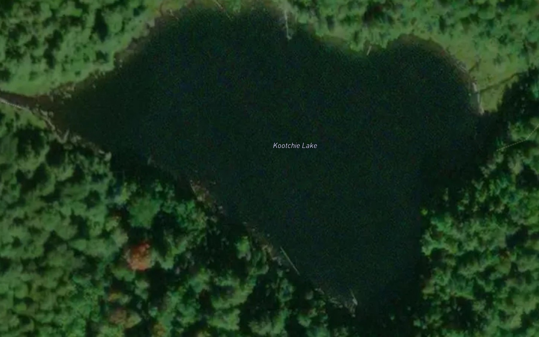 Satellite map of the Kootchie Lake
