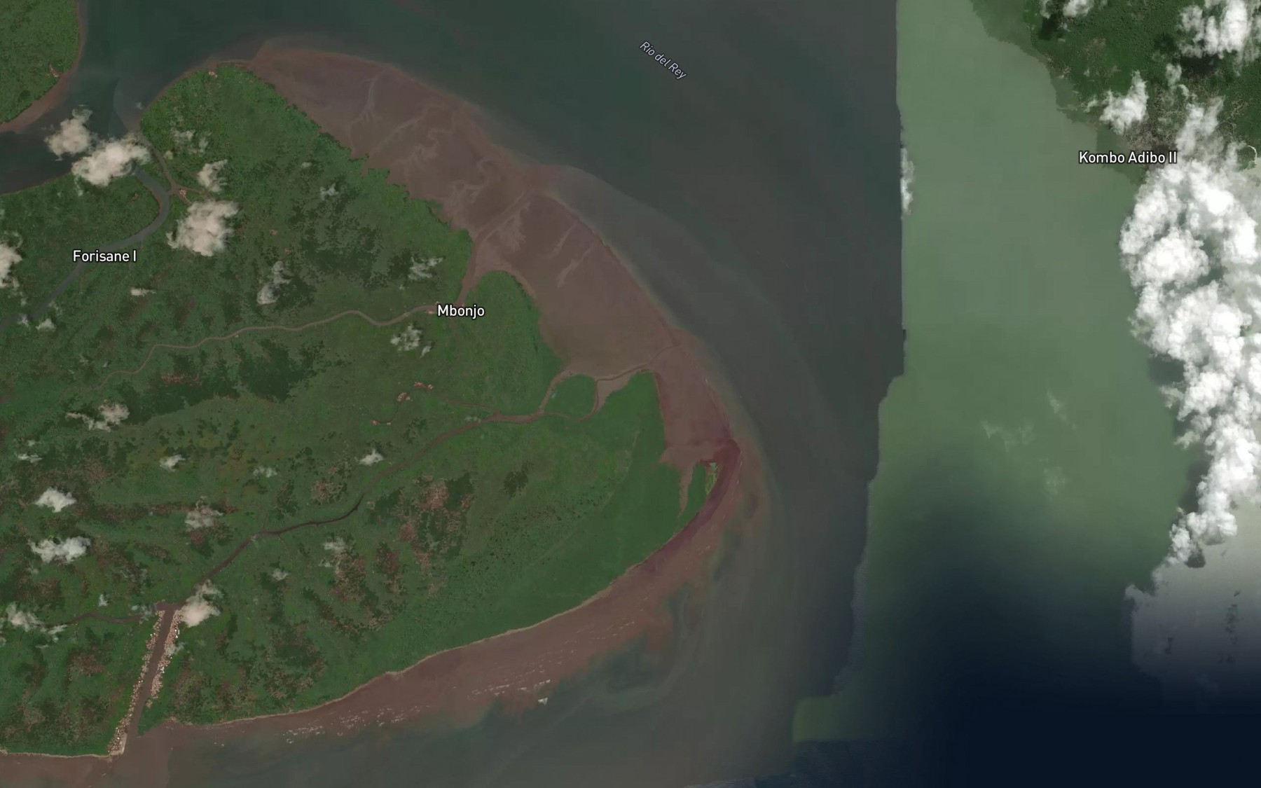 Satellite map of the Ariong