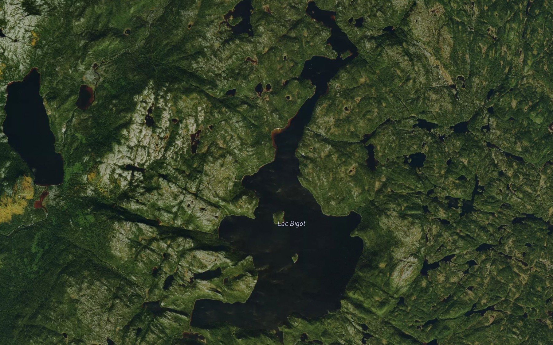 Satellite map of the Lac Bigot