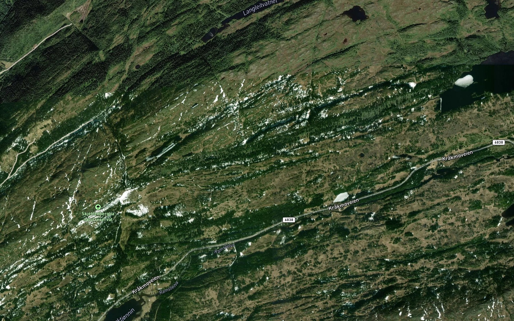 Satellite map of the Skjettenbergbekken