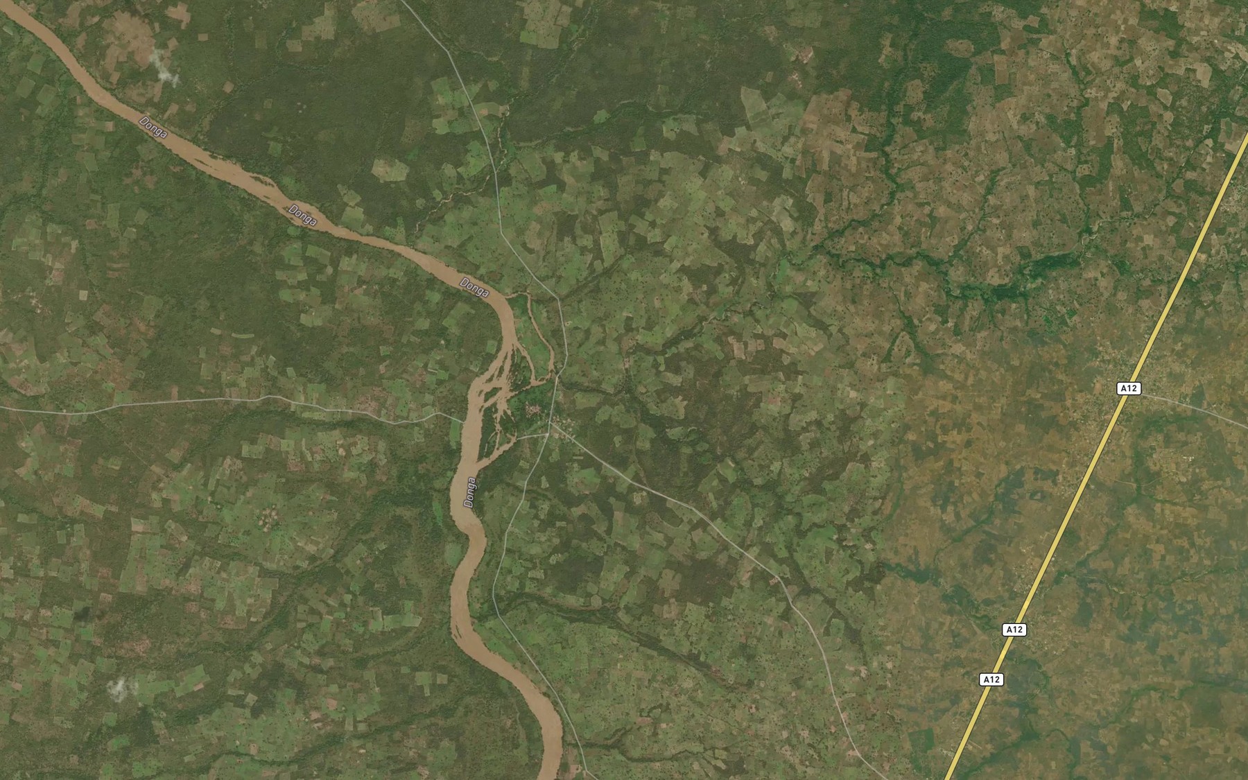 Satellite map of the River Pandonka