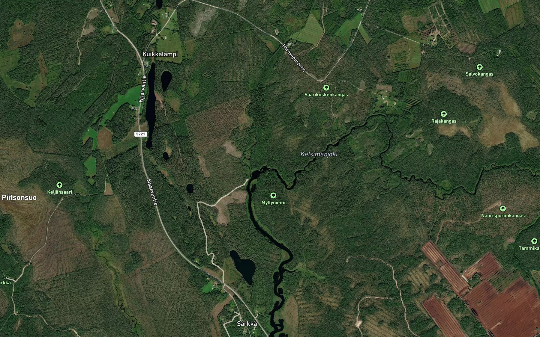 Satellite map of the Myllykoski