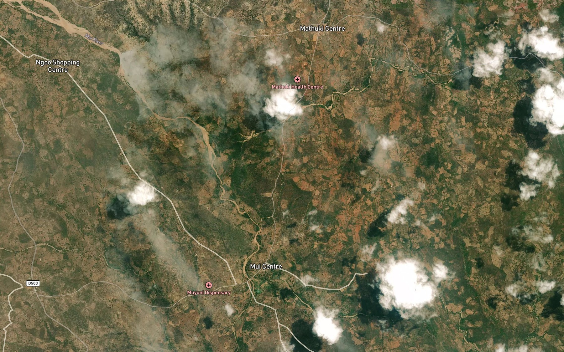 Satellite map of the Kangu Dam