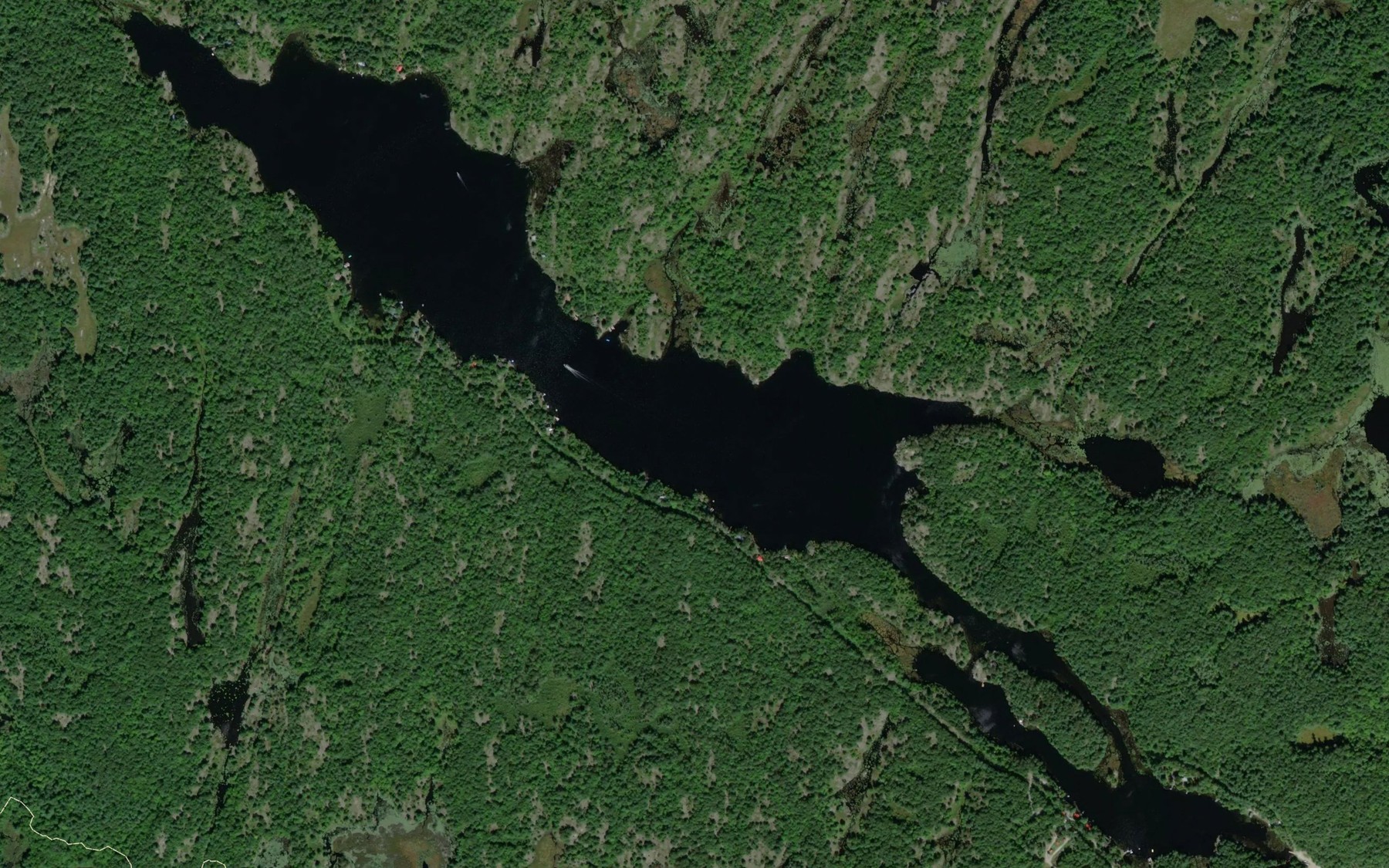 Satellite map of the Devil's Lake