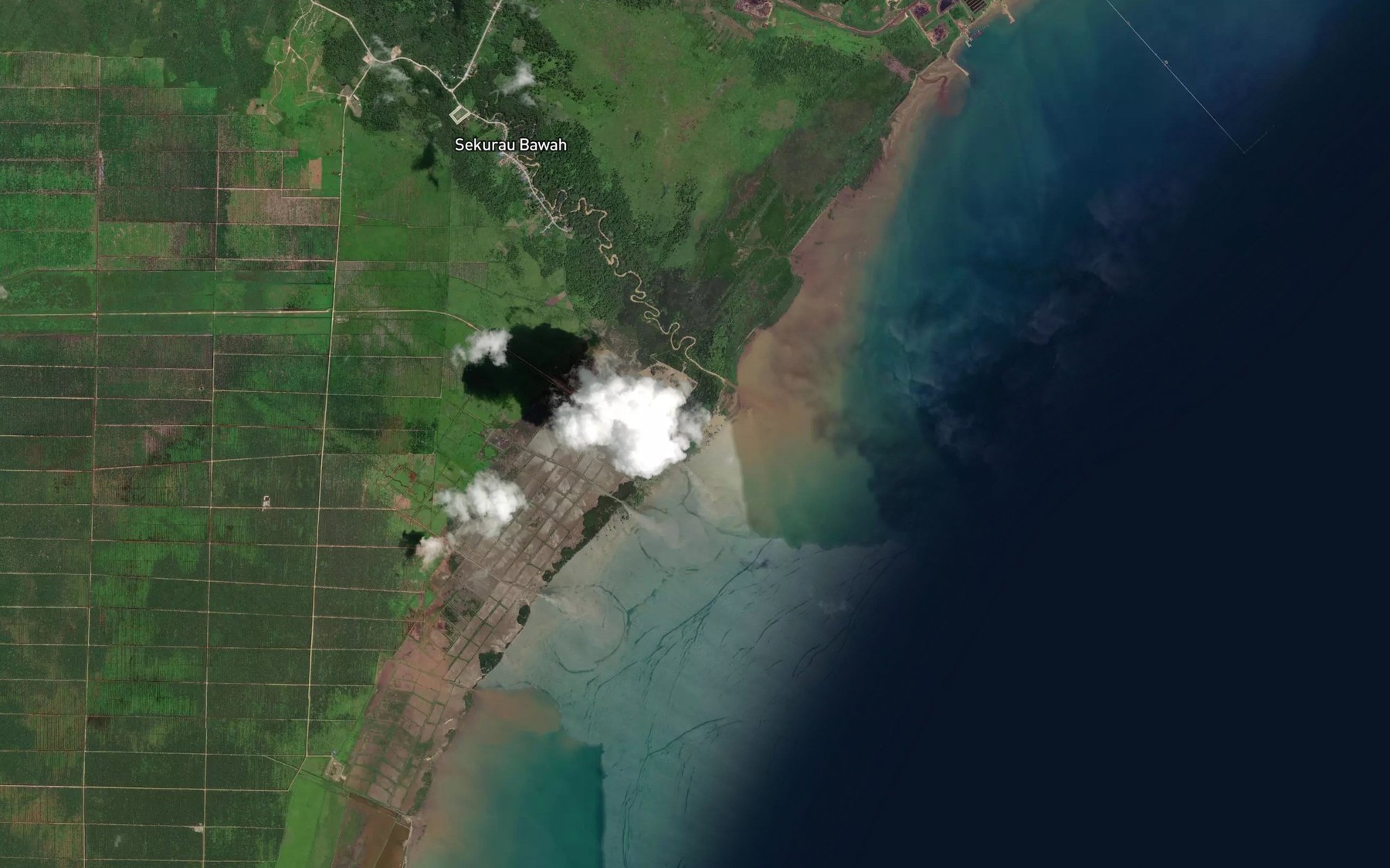 Satellite map of the Sekurau