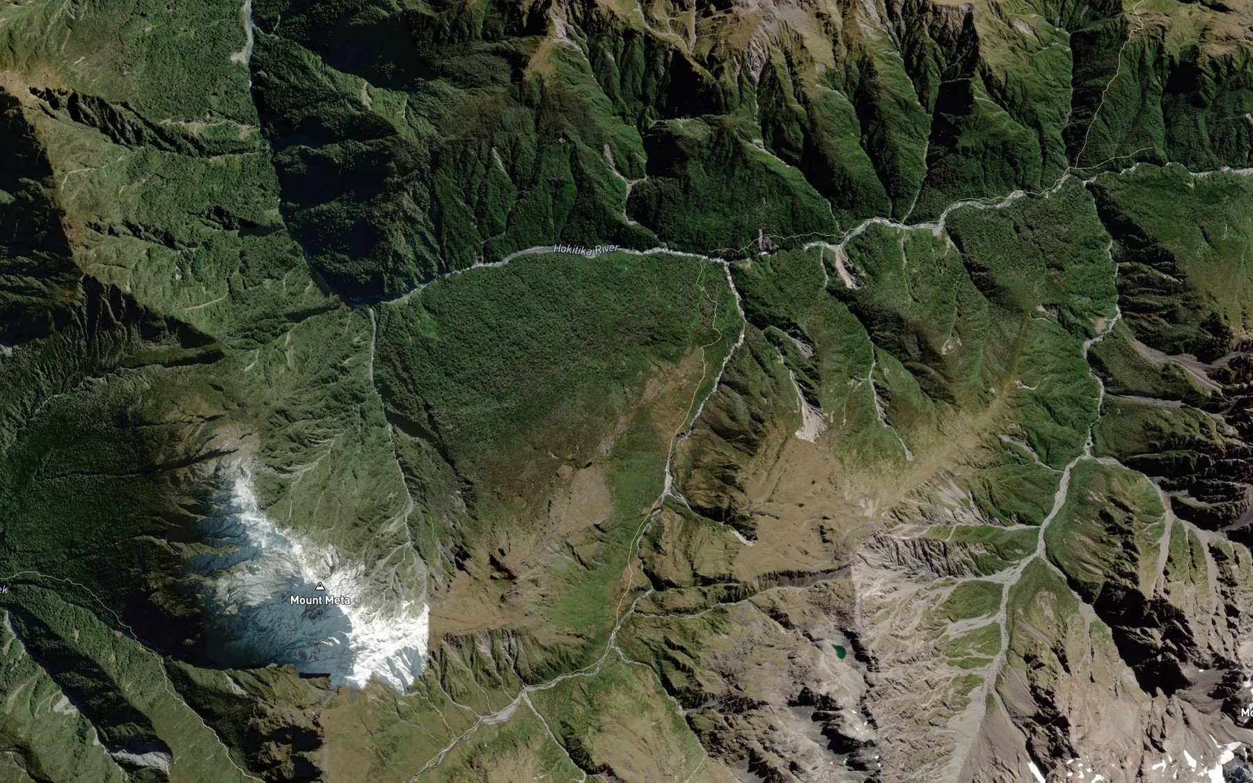 Satellite map of the Tub Creek