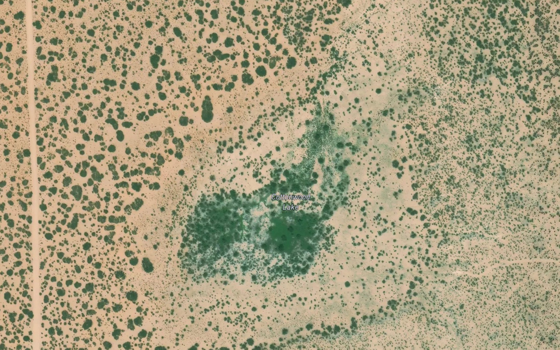 Satellite map of the Cottonwood Lake